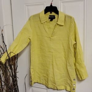 TAHARI Linen Top